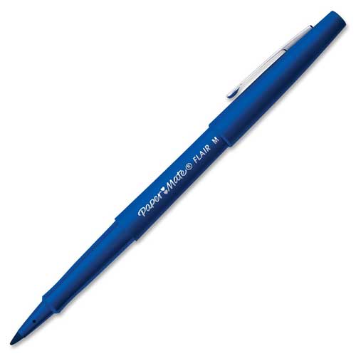 Paper Mate Flair Fibre Tip Pen Medium Point 0.7mm Blue (Pack 12) S0191013 - ONE CLICK SUPPLIES