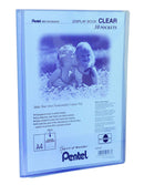 Pentel Recycology A4 Display Book Clear 30 Pocket Blue (Pack 10) - DCF243C - ONE CLICK SUPPLIES