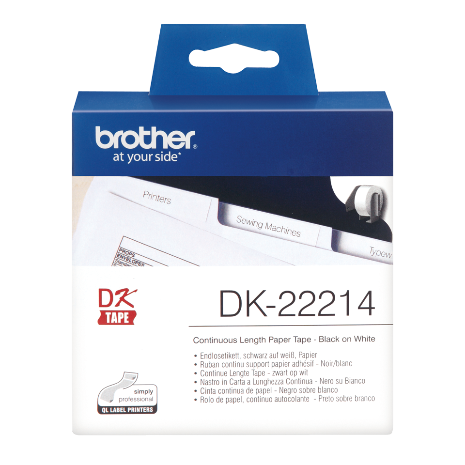 Brother Continuous Paper Roll 12mm x 30m - DK22214 - ONE CLICK SUPPLIES