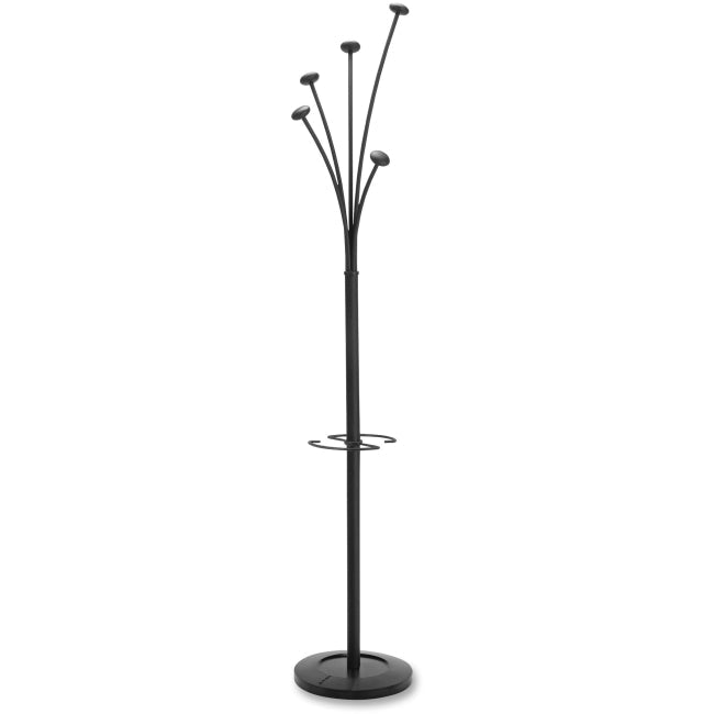 Alba Festival Coat Stand 5 Pegs Black and Silver Grey - PMFEST N - ONE CLICK SUPPLIES