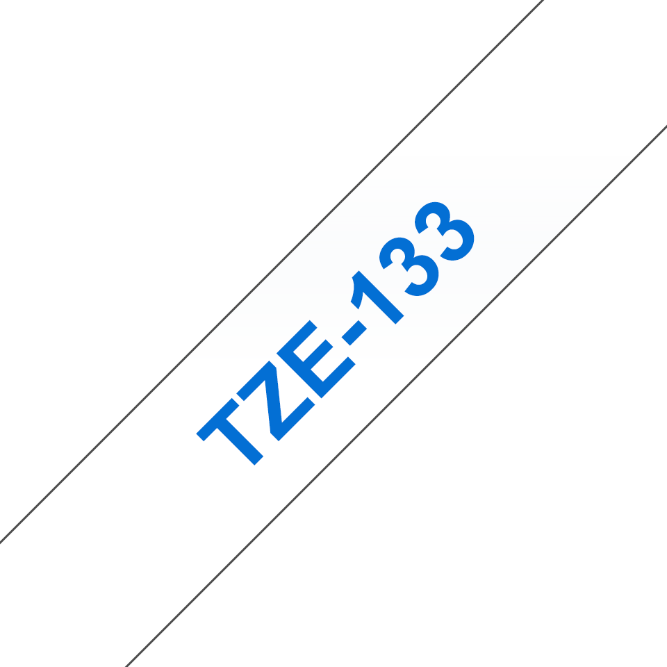 Brother Blue On Clear PTouch Ribbon 12mm x 8m - TZE133 - ONE CLICK SUPPLIES