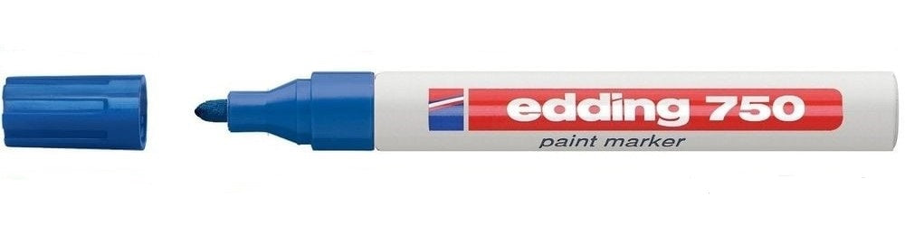 edding 750 Paint Marker Bullet Tip 2-4mm Line Blue (Pack 10) - 4-750003 - ONE CLICK SUPPLIES