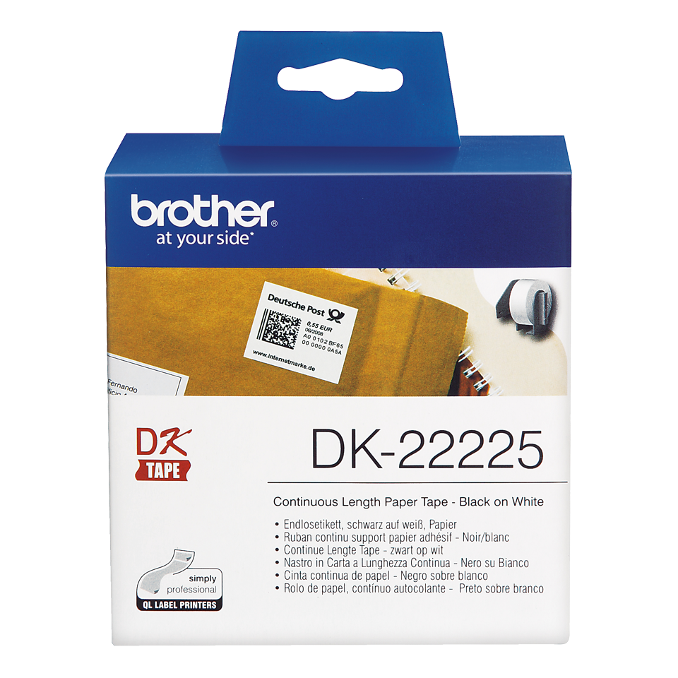 Brother Black On White Paper Roll 38mm x 30m - DK22225 - ONE CLICK SUPPLIES