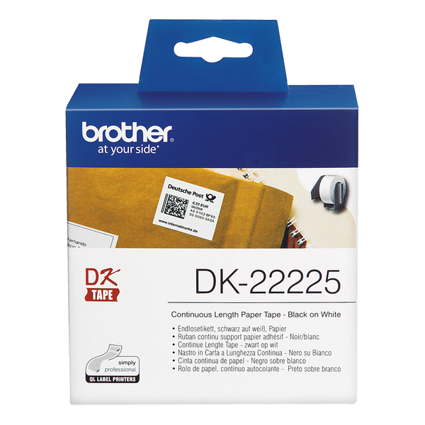 Brother Black On White Paper Roll 38mm x 30m - DK22225 - ONE CLICK SUPPLIES