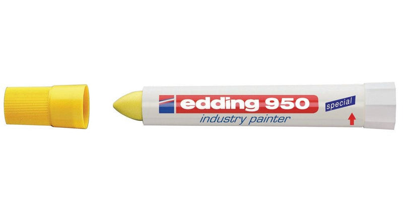 edding 950 Industry Painter Permanent Marker Bullet Tip 10mm Line Yellow (Pack 10) - 4-95005 - ONE CLICK SUPPLIES