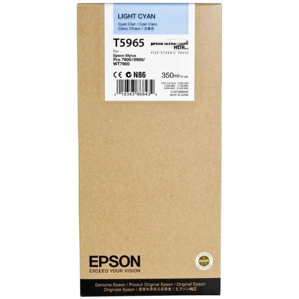 Epson T5965 Light Cyan Ink Cartridge 350ml - C13T596500 - ONE CLICK SUPPLIES