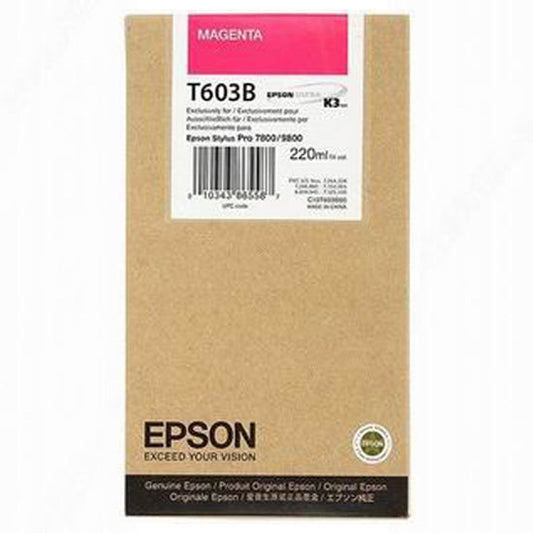 Epson T603B Magenta Ink Cartridge 220ml - C13T603B00 - ONE CLICK SUPPLIES