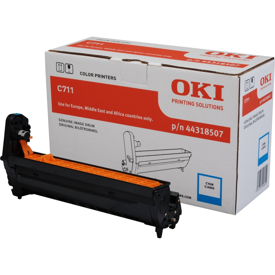 OKI Cyan Drum Unit 20K pages - 44318507 - ONE CLICK SUPPLIES