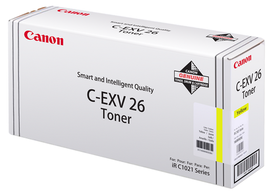 Canon EXV26Y Yellow Standard Capacity Toner Cartridge 6k pages - 1657B006 - ONE CLICK SUPPLIES