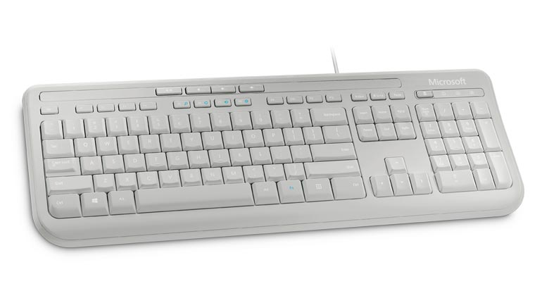 Microsoft Wired Keyboard 600 White - ONE CLICK SUPPLIES