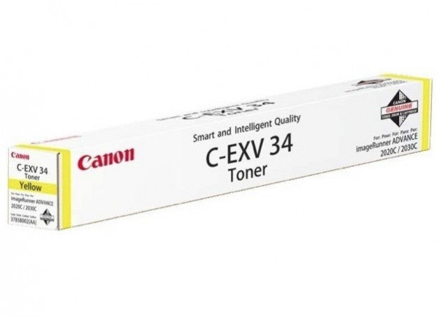 Canon EXV34Y Yellow Standard Capacity Toner Cartridge 19k pages - 3785B002 - ONE CLICK SUPPLIES