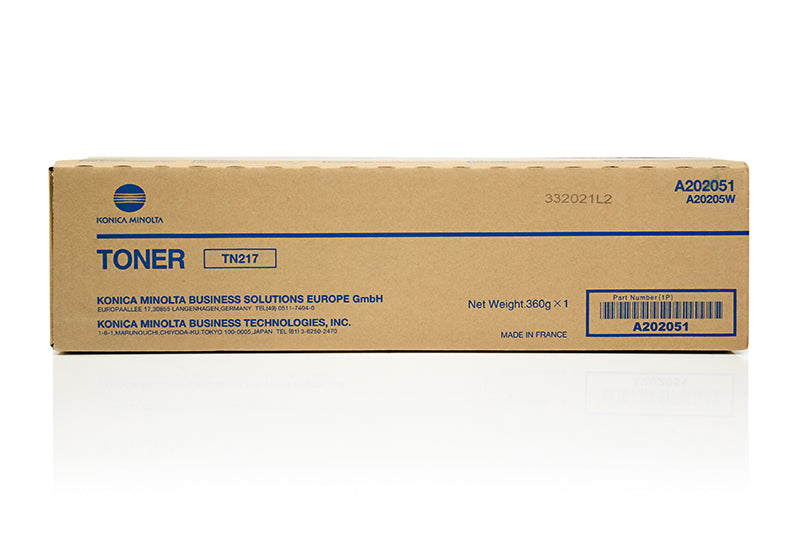 Konica Minolta TN217K Black Toner Cartridge 17.5k pages for Bizhub 223/283 - A202051 - ONE CLICK SUPPLIES