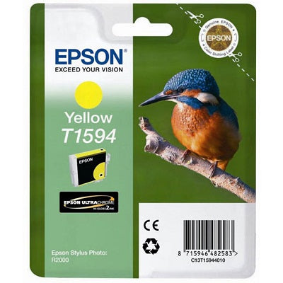 Epson T1594 Kingfisher Yellow Standard Capacity Ink Cartridge 17ml - C13T15944010 - ONE CLICK SUPPLIES