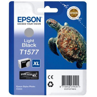 Epson T1577 Turtle Light Black Standard Capacity Ink Cartridge 26ml - C13T15774010 - ONE CLICK SUPPLIES