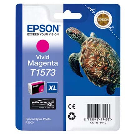 Epson T1573 Turtle Magenta Standard Capacity Ink Cartridge 26ml - C13T15734010 - ONE CLICK SUPPLIES