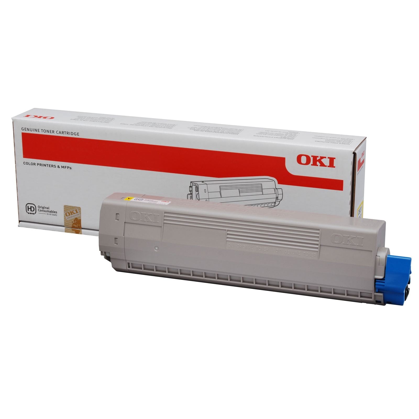 OKI Yellow Toner Cartridge 10K pages - 44844505 - ONE CLICK SUPPLIES