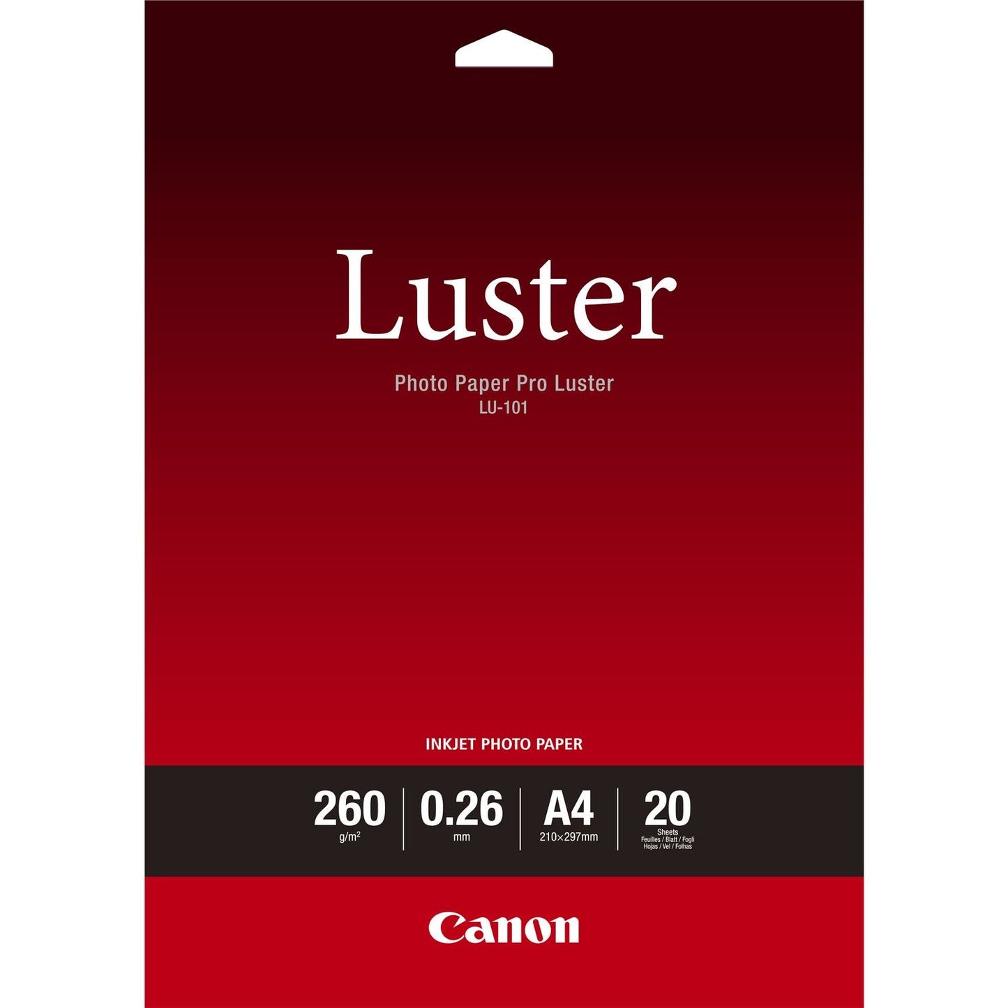 Canon LU-101 A4 Luster Paper 20 Sheets - 6211B006 - ONE CLICK SUPPLIES