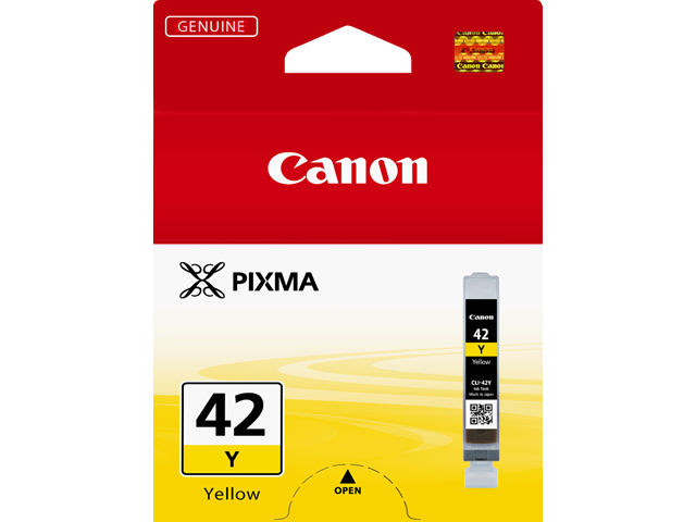 Canon CLI42Y Yellow Standard Capacity Ink Cartridge 13ml - 6387B001 - ONE CLICK SUPPLIES