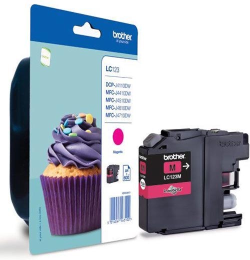 Brother Magenta Ink Cartridge 6ml - LC123M - ONE CLICK SUPPLIES