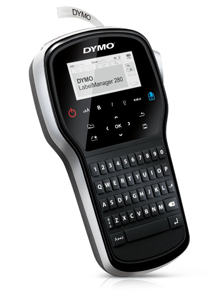 Dymo LabelManager 280 Handheld Label Printer QWERTY Keyboard Black/Silver - S0968960 - ONE CLICK SUPPLIES