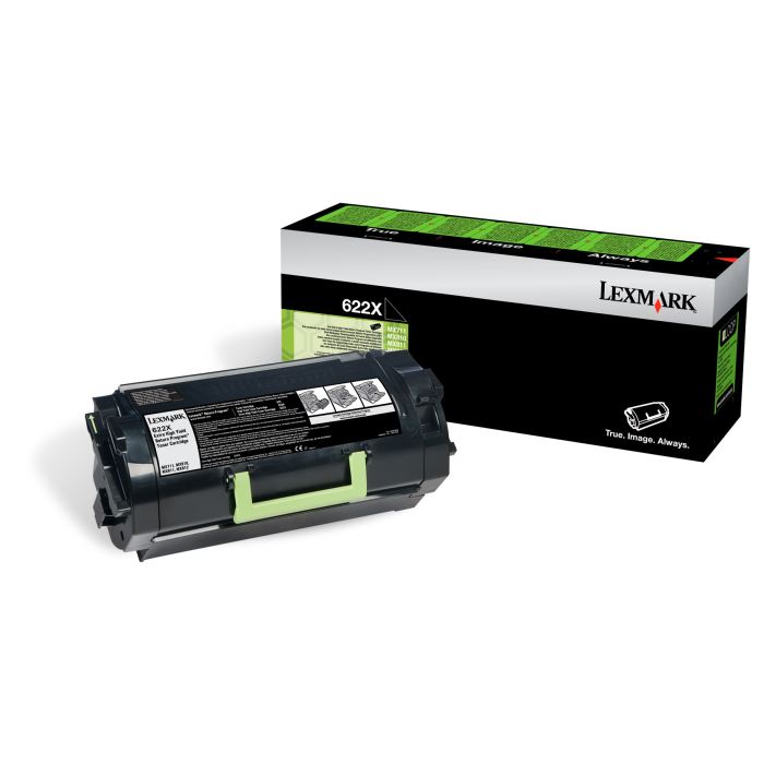 Lexmark 622X Black Toner Cartridge 45K pages - 62D2X00 - ONE CLICK SUPPLIES