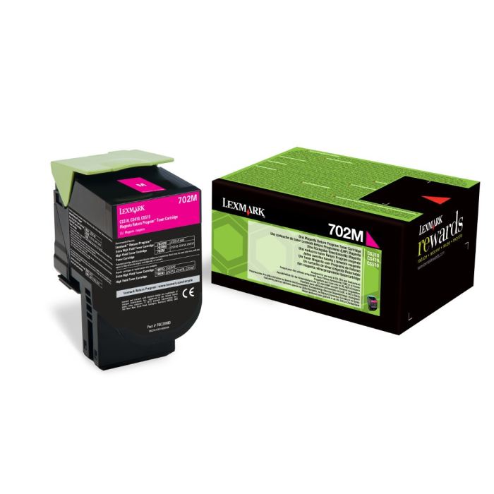 Lexmark 702M Magenta Toner Cartridge 1K pages - 70C20M0 - ONE CLICK SUPPLIES