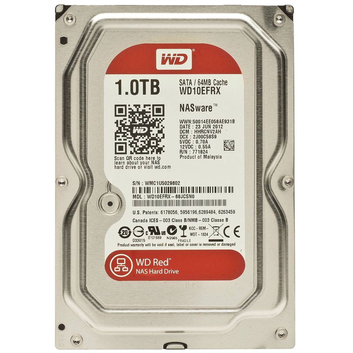 WD 1TB Red 64Mb 3.5 Inch Desktop Sata HDD - ONE CLICK SUPPLIES