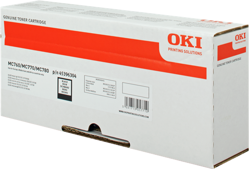 OKI Black Toner Cartridge 8K pages - 45396304 - ONE CLICK SUPPLIES