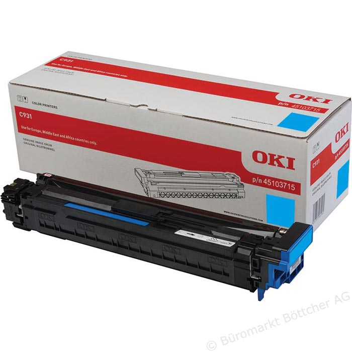 OKI Cyan Drum Unit 40K pages - 45103715 - ONE CLICK SUPPLIES