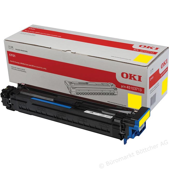 OKI Yellow Drum Unit 40K pages - 45103713 - ONE CLICK SUPPLIES