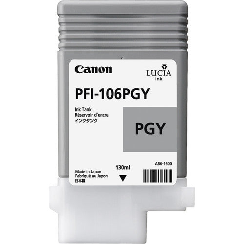 Canon PFI106PGY Photo Grey Standard Capacity Ink Cartridge 130ml - 6631B001 - ONE CLICK SUPPLIES