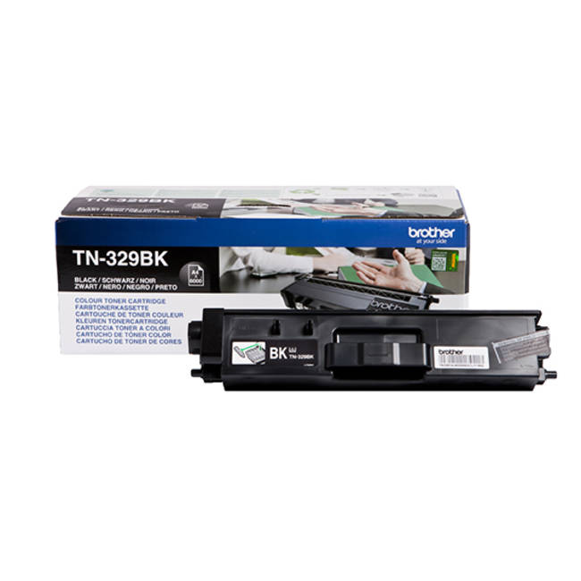 Brother Black Toner Cartridge 6k pages - TN329BK - ONE CLICK SUPPLIES