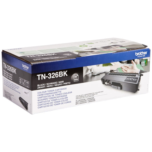 Brother Black Toner Cartridge 4k pages - TN326BK - ONE CLICK SUPPLIES