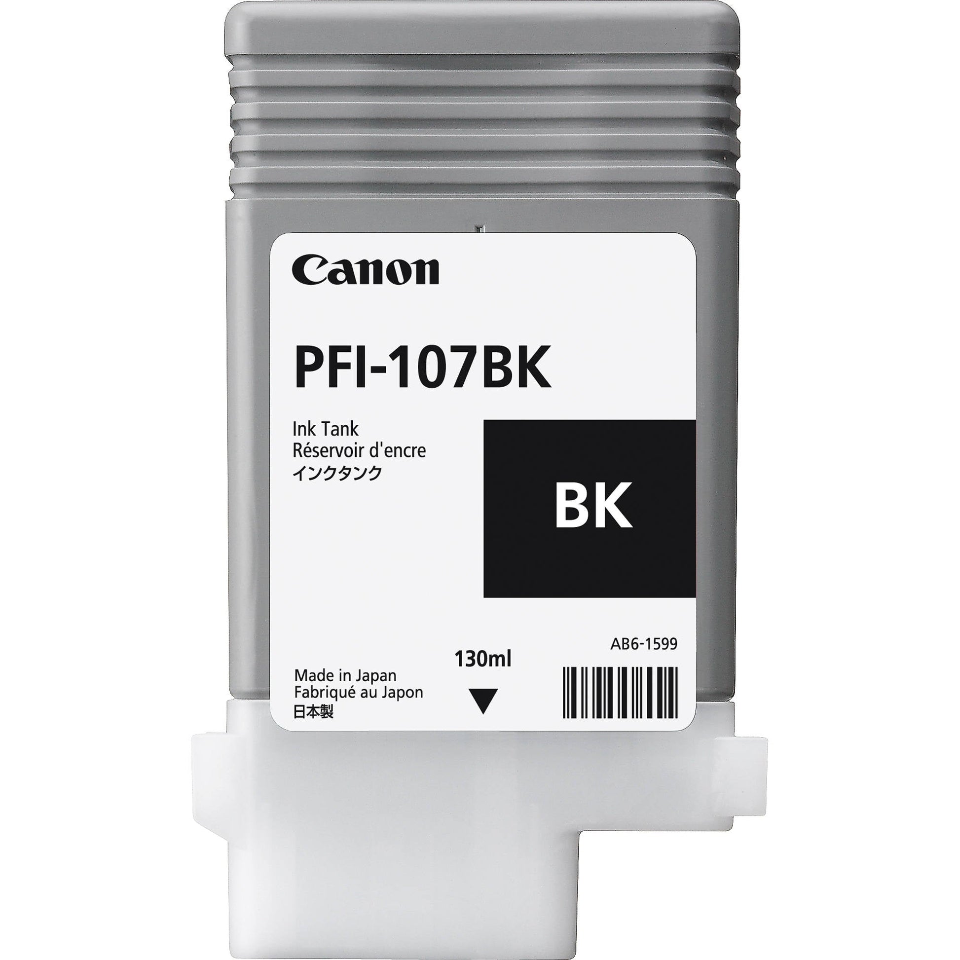 Canon PFI107BK Black Standard Capacity Ink Cartridge 130ml - 6705B001 - ONE CLICK SUPPLIES