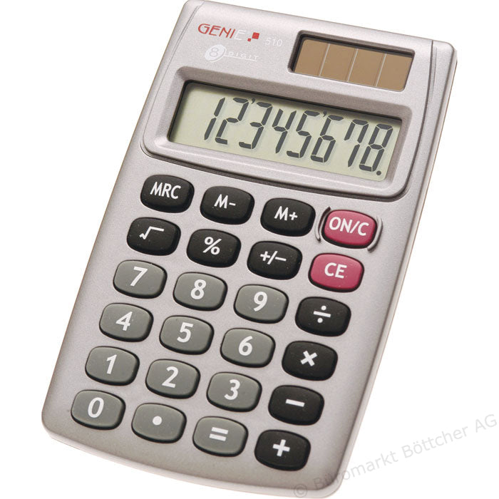 ValueX 510 8 Digit Pocket Calculator Grey - 10274 - ONE CLICK SUPPLIES