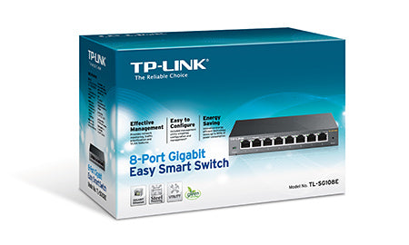 TP Link 8 Port Gigabit Managed Easy Smart Switch - ONE CLICK SUPPLIES