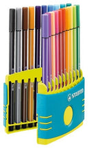 STABILO Pen 68 Fibre Tip Pen 1mm Line Assorted Colours (Wallet 20) - 6820-04 - ONE CLICK SUPPLIES