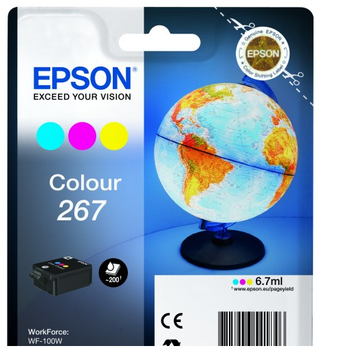 Epson 267 Globe Black Standard Capacity Ink Cartridge 7ml - C13T26704010 - ONE CLICK SUPPLIES