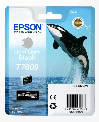 Epson T7609 Killer Whale Light Black Standard Capacity Ink Cartridge 26ml - C13T76094010 - ONE CLICK SUPPLIES