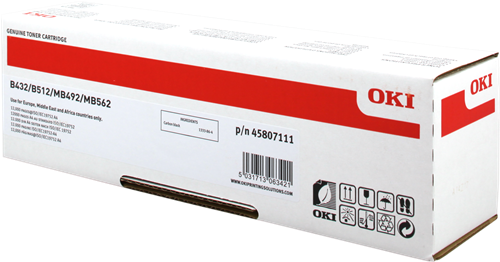 OKI Black Toner Cartridge 12K pages - 45807111 - ONE CLICK SUPPLIES