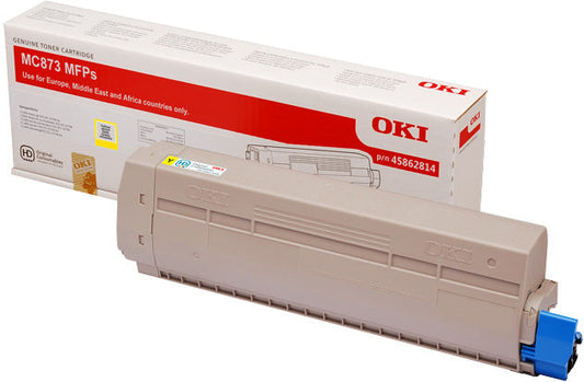 OKI Yellow Toner Cartridge 10K pages - 45862814 - ONE CLICK SUPPLIES