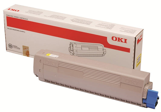 OKI Yellow Toner Cartridge 7.3K pages - 45862837 - ONE CLICK SUPPLIES