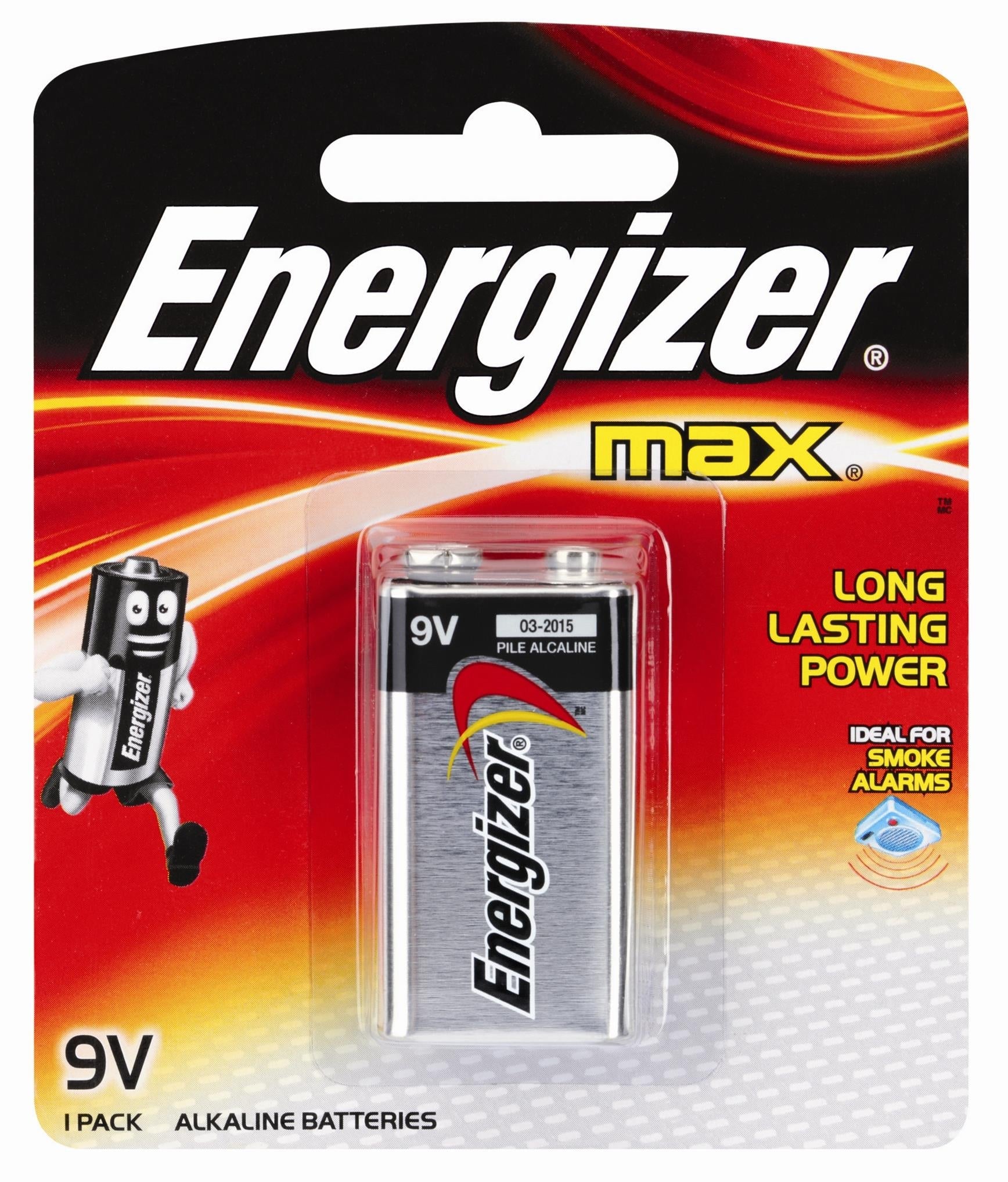 Energizer Max 9V Alkaline Batteries (Pack 1) - E301531800 - ONE CLICK SUPPLIES