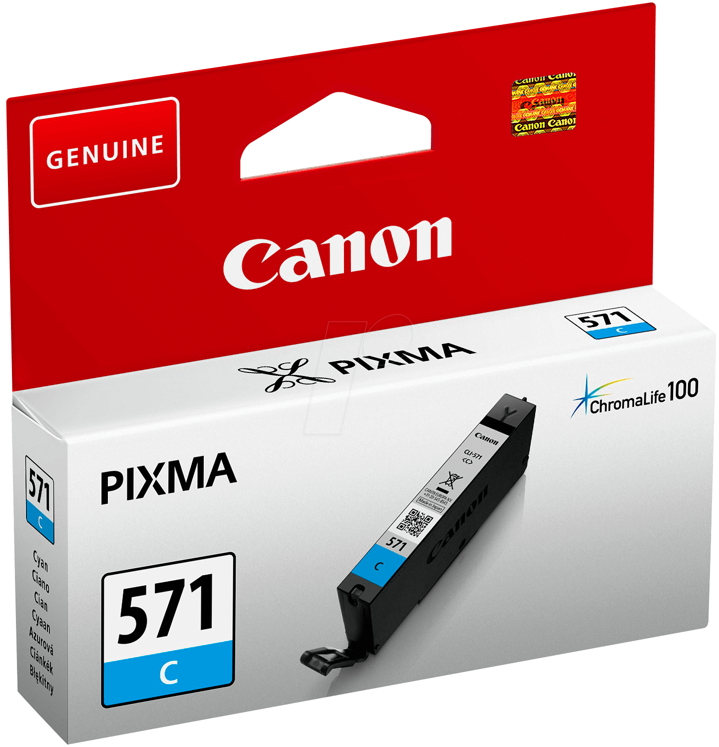 Canon CLI571C Cyan Standard Capacity Ink Cartridge 7ml - 0386C001 - ONE CLICK SUPPLIES