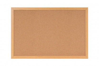 Bi-Office Earth-It Cork Noticeboard Oak Wood Frame 900x600mm - SF132001233 - ONE CLICK SUPPLIES