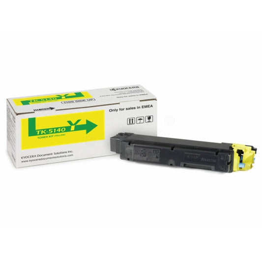 Kyocera TK5140Y Yellow Toner Cartridge 5k pages - 1T02NRANL0 - ONE CLICK SUPPLIES