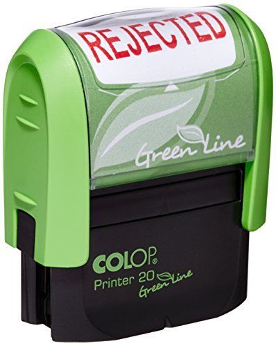 Colop Green Line P20 Self Inking Word Stamp REJECTED 35x12mm Red Ink - C144837REJ - ONE CLICK SUPPLIES