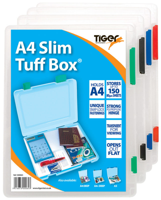 Tiger Tuff Box Polypropylene A4 Slim - 300065 - ONE CLICK SUPPLIES