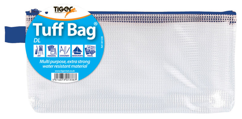 Tiger Tuff Bag Polypropylene DL 500 Micron Clear with Assorted Colour Zips - 301338 - ONE CLICK SUPPLIES