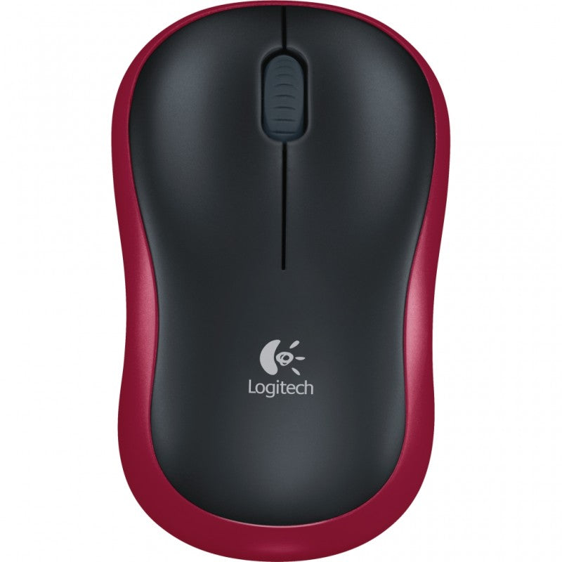 Logitech M185 Red Wireless Mouse - ONE CLICK SUPPLIES